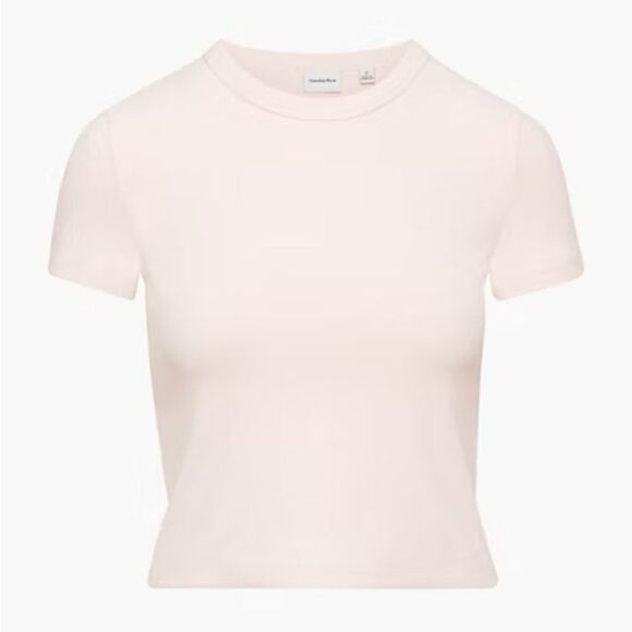 Sunday Best Strawberry Puff Little Ribbed Tee - Picture 1 of 3